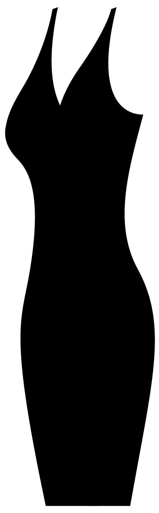 Silhouette of a little black dress